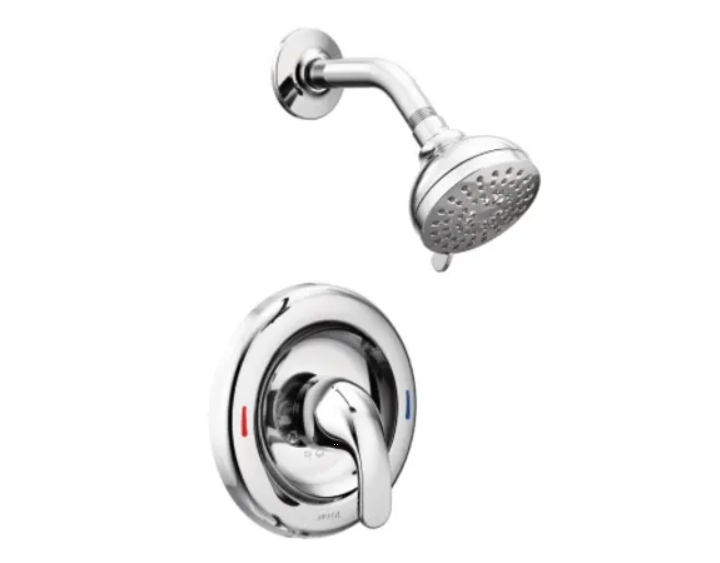 Moen 82604 Alder Posi-Temp Single Handle Pressure Balanced Shower Trim with Multi-Function Shower Head
