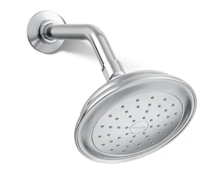 Kohler K-72774-G-CP Artifacts 1.75 GPM Single Function Shower Head with MasterClean Sprayface and Katalyst Air-Induction Technology