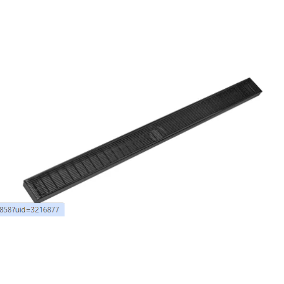 Infinity Drain FXAS 6548 BK 48" FXAS 65 Linear Drain Kit with Wedge Wire Grat