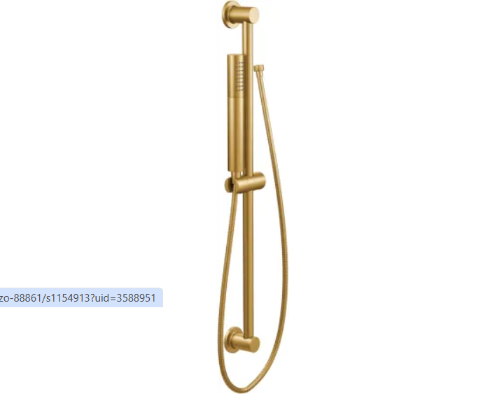 Moen 3887EPBG Single Function Hand Shower Package with Hose and Slide Bar Included from the Level Collection
