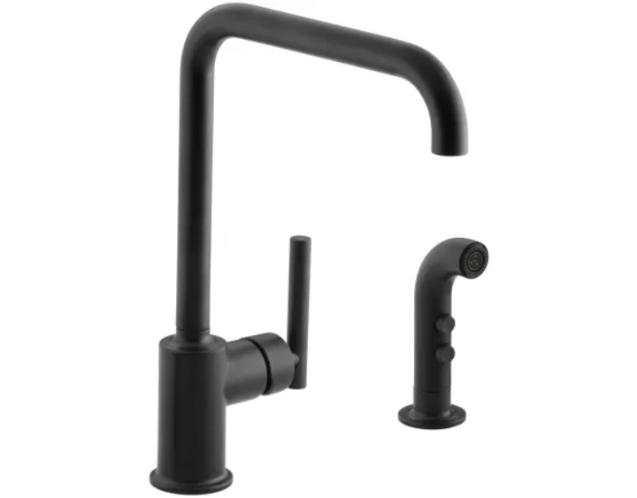 Kohler K-7508-BL Purist 1.5 GPM Widespread Kitchen Faucet - Includes Side Spray