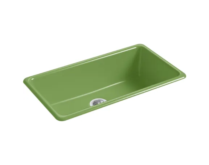 Kohler K-5707-34 Iron-Tones 33" Undermount Single Basin Enameled Cast Iron Kitchen Sink