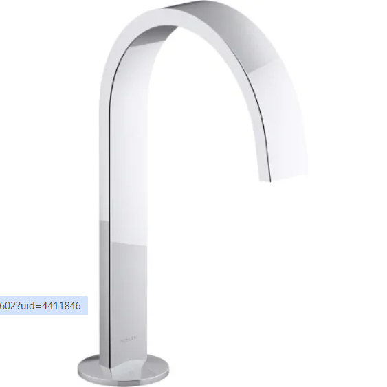 Kohler K-77968-CP Components 1.2 GPM Single Hole Bathroom Faucet with Pop-Up Drain Assembly - Less Handles