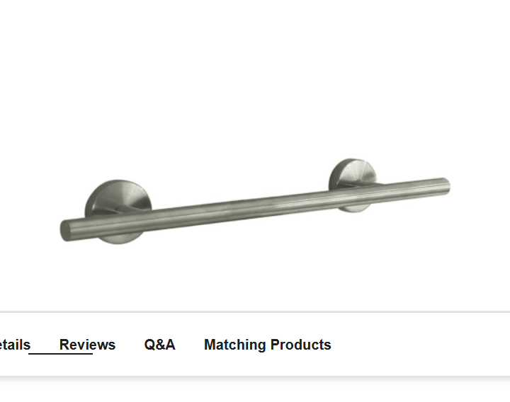 Hansgrohe 40513820 Logis 12" Towel Bar. Overall Length 18 3-8"