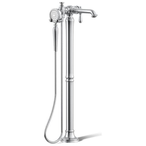 Kohler K-T72790-9M-CP Artifacts Floor Mounted Tub Filler with Built-In Diver
