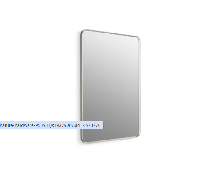 Kohler K-31365-BNL #C6 Essential 30" W x 45" H Transitional Rectangular Meta