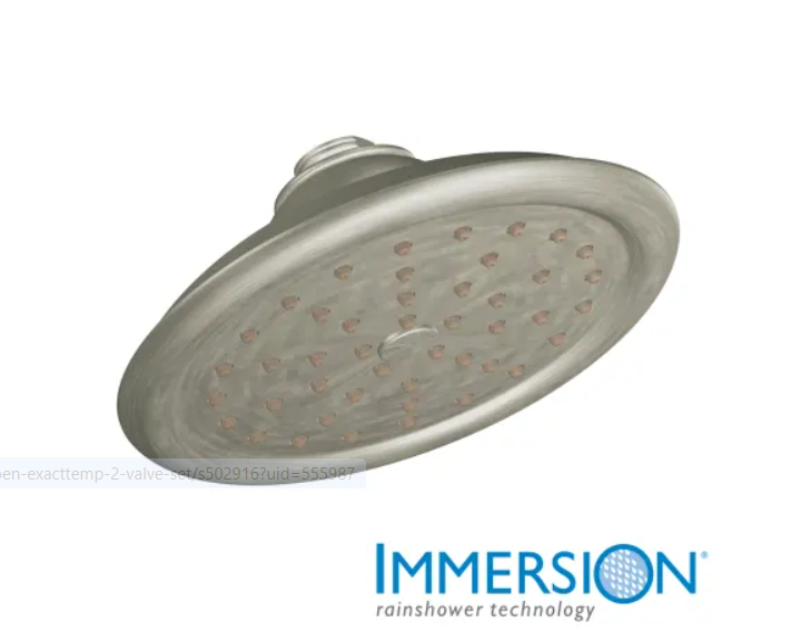 Moen S6310BN 2.5 GPM Single Function Rain Shower Head with Immersion Technology