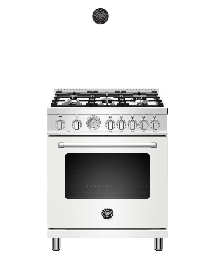 Bertazzoni MAST305DFMB Master S 30" Wide 4.7 Cu. Free Standing range Matte White