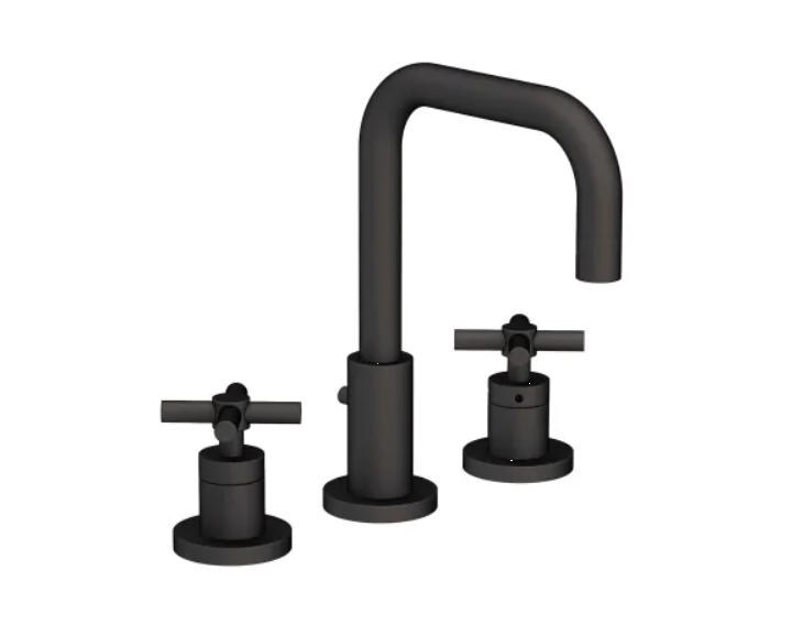 Newport Brass 1400-56 East Square 1.2 GPM Widespread Bathroom Faucet with Pop-Up Drain Assembly