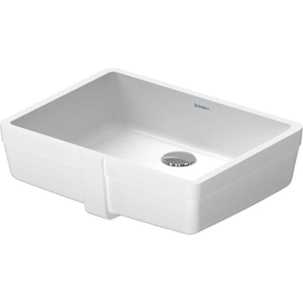 Duravit 0330430017 Vero 18-1-4" Rectangular Ceramic Undermount Bathroom Sink with Overflow and