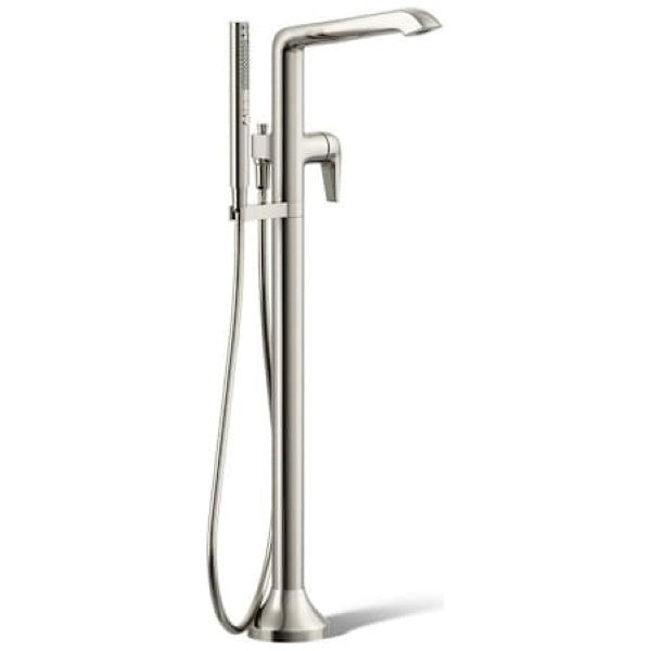 Kohler K-T22025-4-SN Tempered Floor Mounted Tub Filler with Built-In Diverter - Includes Hand Shower