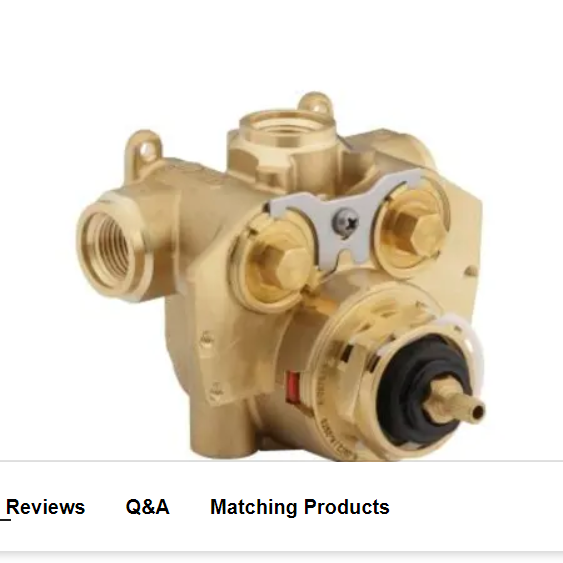 Kohler K-2972-KS-NA MasterShower 1/2 Inch Thermostatic Rough In Valve with 10.9 GPM Flow Rate