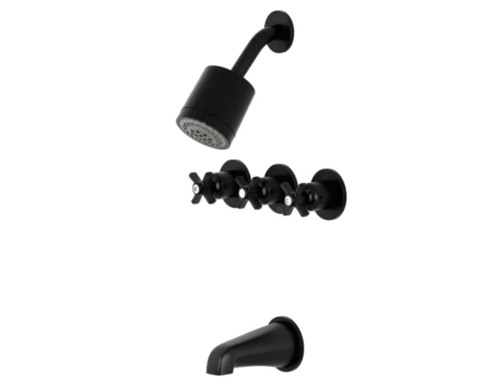 Kingston Brass KBX8130ZX Millennium Tub and Shower Trim Package with 1.8 GPM Multi Function Shower Head