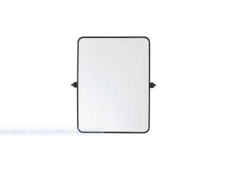 Elegant Lighting MR6A2432BLK Everly 24" W x 32" H Transitional Rectangular Framed Bathroom Wall Mirror