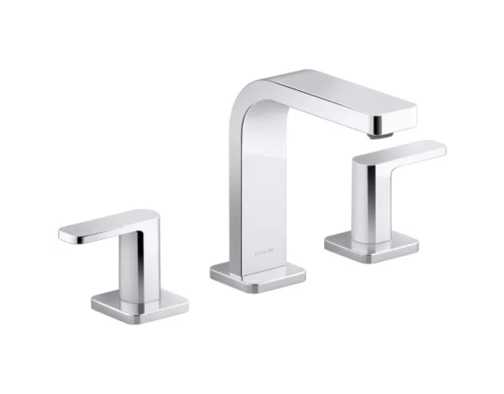 Kohler K-23484-4-CP Parallel 1.2 GPM Widespread Bathroom Faucet with Pop-Up Drain Assembly