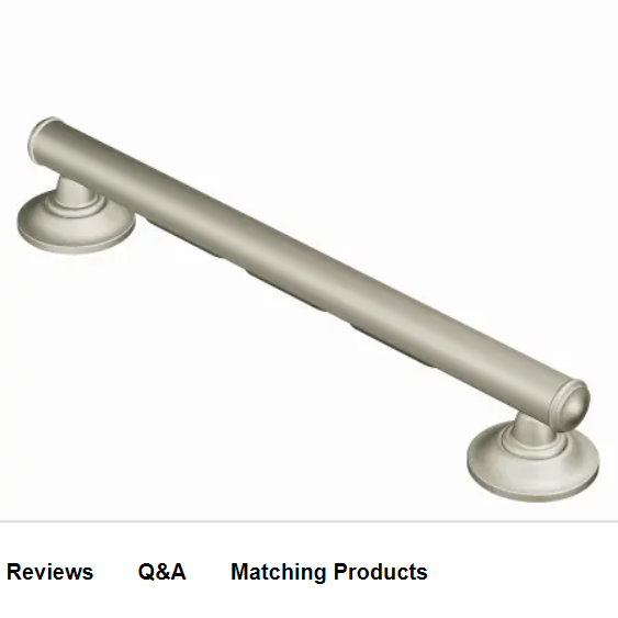 Moen LR8724D1GBN 24" x 1-1/4" Grab Bar from the Home Care Collection