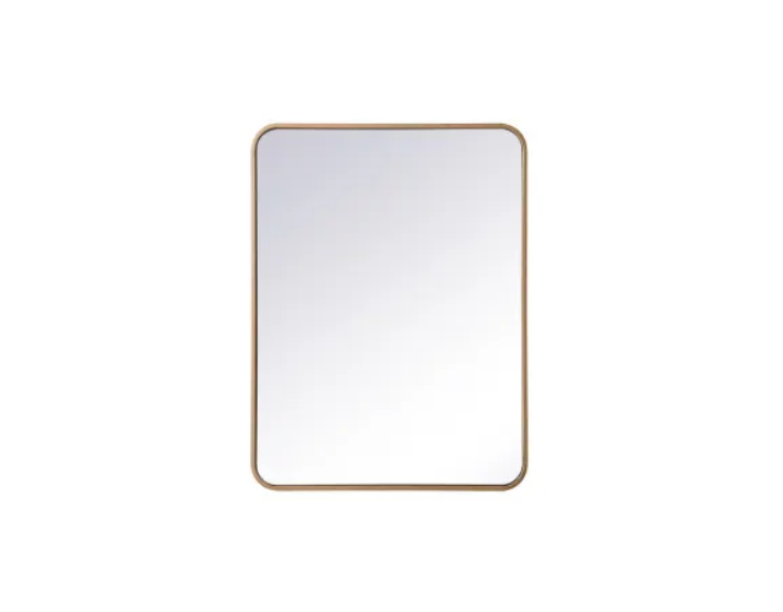 Elegant Lighting MR802432BR Evermore 24" W x 32" H Contemporary Rectangular Framed Bathroom Wall Mirror