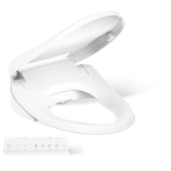 Kohler K-8298-CR-0 PureWash E820 Elongated Bidet Toilet Seat with Remote Control, Heated Seat, Adjustable Water Temperature, Self-Cleaning UV Technology, Warm-Air Drying System, Automatic Deodorization, and LED Night Light