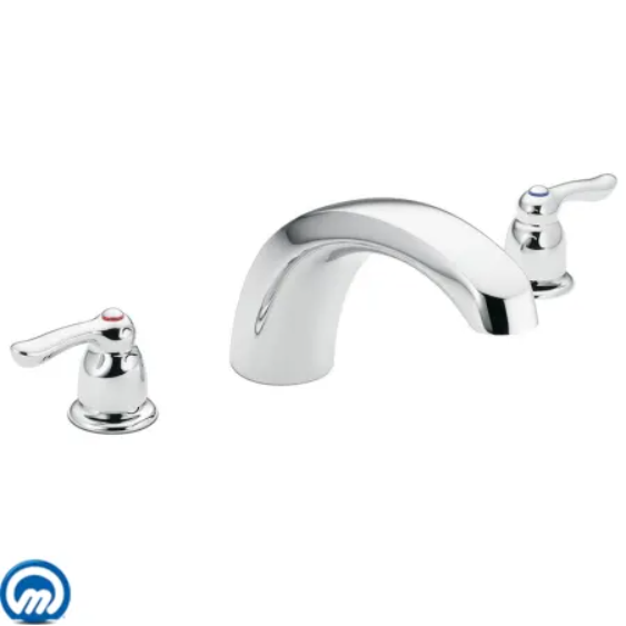 Moen T990 Deck Mounted Roman Tub Filler Trim from the Chateau Collection (Less Valve)
