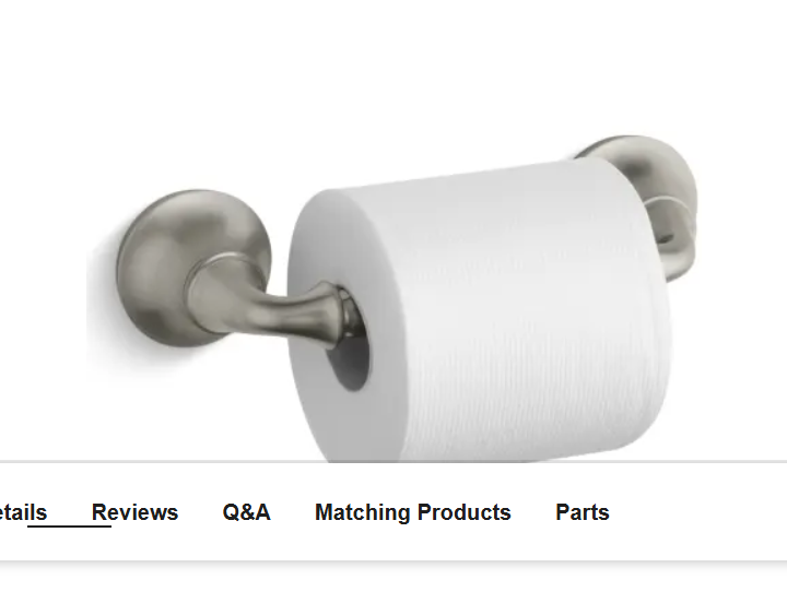 Kohler K-11374-BN Double Post Toilet Paper Holder from the Forte Collection