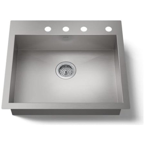 Kohler K-3894-NA Vault 24 Undermount Single Basin Stainless Steel Kitchen