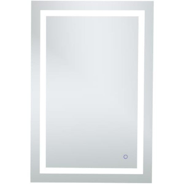 Elegant Lighting MRE12740 Helios 27" W x 40" H Modern Rectangular Aluminum Frameless Bathroom Wall Mirror with LED Lighting