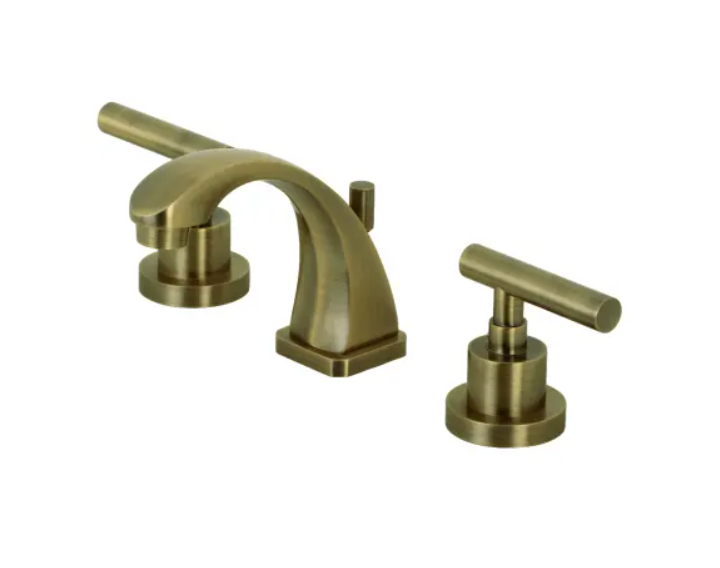 Kingston Brass KS4943CML Manhattan 1.2 GPM Widespread Bathroom Faucet with Pop-Up Drain Assembly