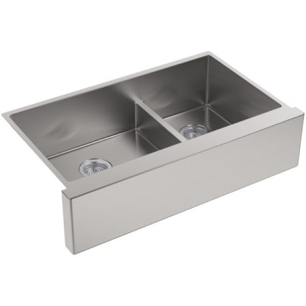 Kohler K-5416-NA Strive 35-1-2" Double Basin Undermount 16-Gauge Self Trimming Sink with SilentShield and Smart Divide