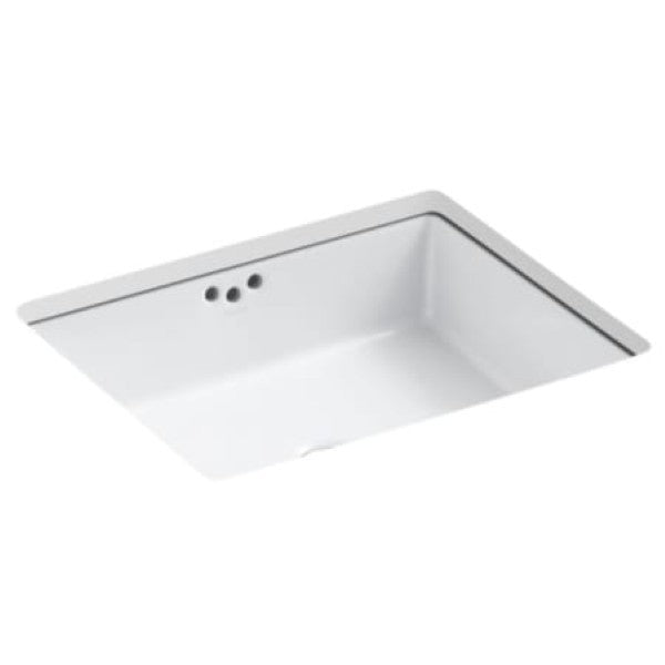 Kohler K-2330-0 Kathryn 19-3-4" Rectangular Vitreous China Undermount Bathroom Sink with Overflow
