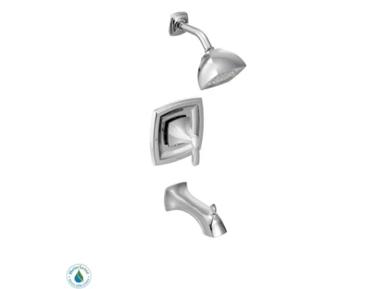 Moen T2693EP Voss Posi-Temp Pressure Balanced Tub and Shower Trim with 1.75 GPM Shower Head and Tub Spout - Less Valve