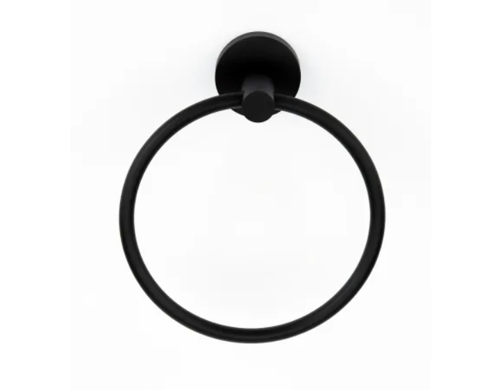 Alno A8340-MB Contemporary I - 6 Inch Wall Mounted Solid Brass Bathroom Kitchen Towel Ring