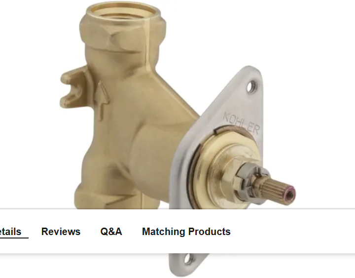 Kohler K-2974-K-NA MasterShower 1/2 Inch Volume Control