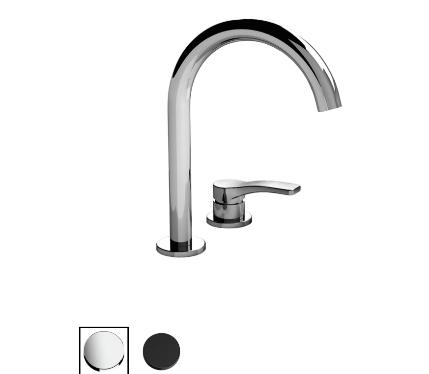 FANTINI 2602B104WU Two-hole washbasin mixer with single-control/ remote control