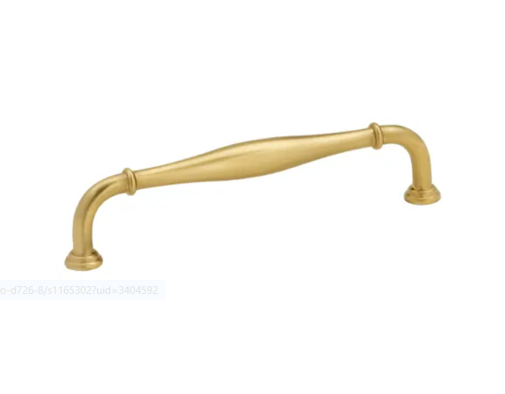 Alno A726-6-SB Charlie's 6" Center to Center Traditional Solid Brass Cabinet Handle - Drawer Pull