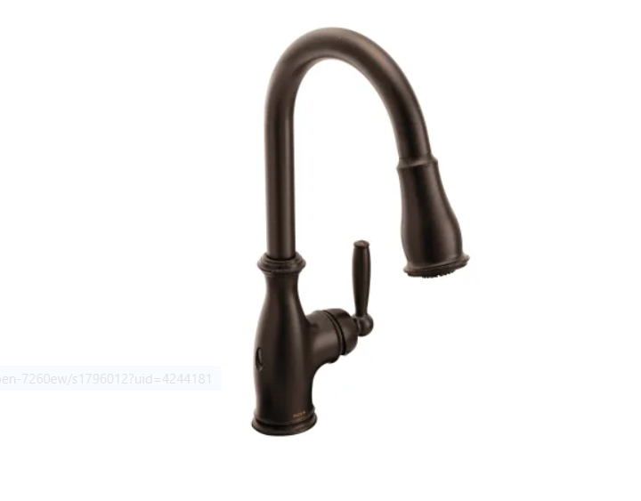Moen 7185EWORB Brantford 1.5 GPM Single Hole Pull Down Kitchen Faucet with Duralast, Duralock, MotionSense, PowerClean, and Reflex Technology - Includes Escutcheon