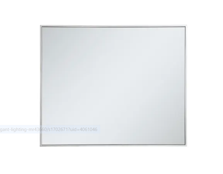 Elegant Lighting MR43036S Monet 30" W x 36" H Contemporary Rectangular Metal Framed Bathroom Wall Mirror