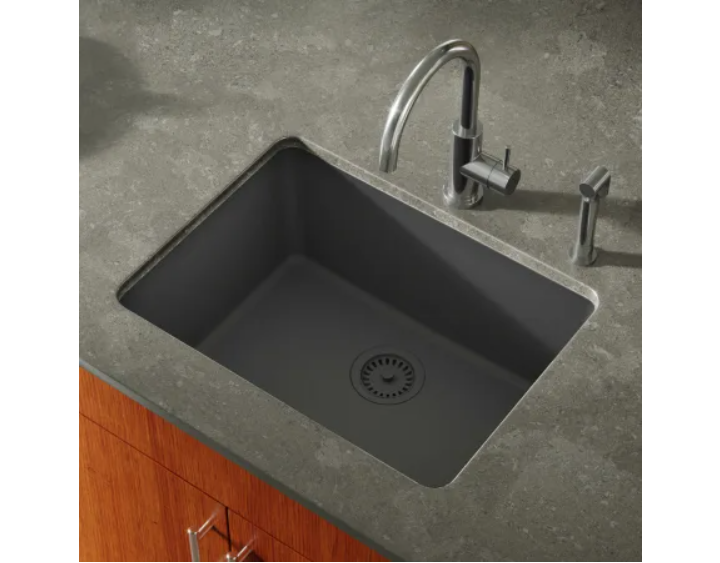 Miseno MG2217U-BL Georgia 25" Single Basin Undermount Stone Composite Kitchen Sink