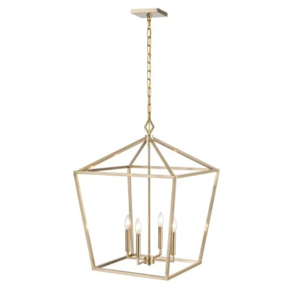 Millennium Lighting 3254-MG Ritner 4 Light 20" Wide Taper Candle Pendant