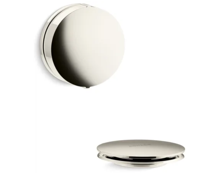 Kohler K-T37392-SN PureFlo Contemporary Rotary Turn Cable Bath Drain Trim