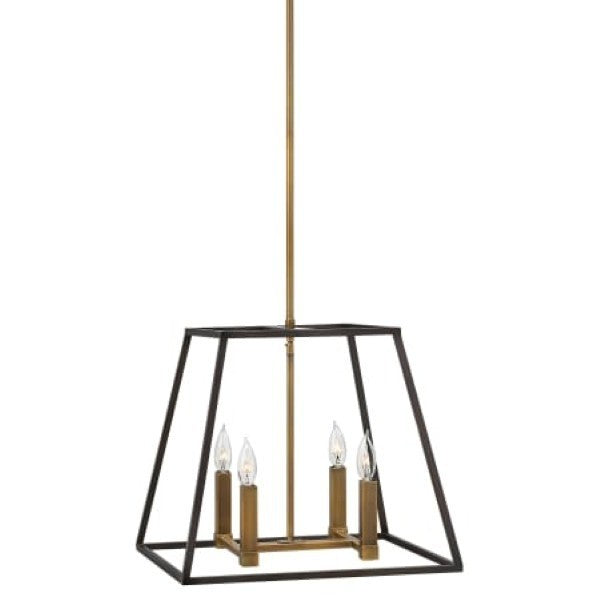 Hinkley Lighting 3334BZ Fulton 4 Light 18 Wide Indoor Lantern Pendant