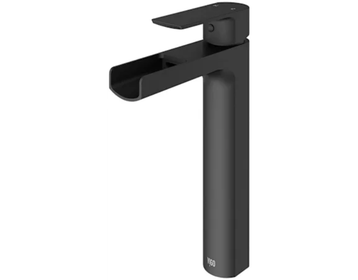 Vigo VG03026MB Amada 1.2 GPM 11" H Single Handle Single Hole Vessel Bathroom Faucet