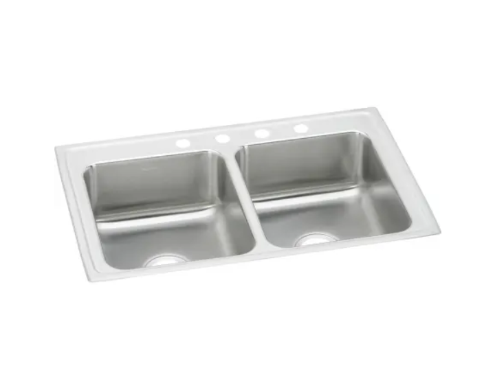 Elkay LR43222 #C116 Lustertone 43" Drop In Double Basin Stainless Steel Kitc