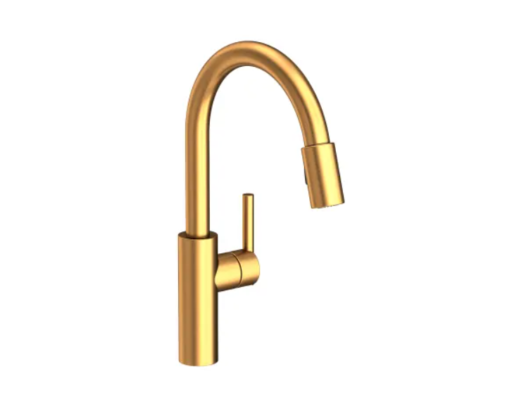 Newport Brass 1500-5103-24S East Linear 1.8 GPM Single Hole Pull Down Kitchen Faucet