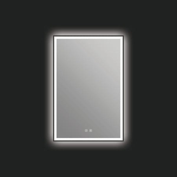 ICO Bath IE1124.MB Eden 24" W x 36" H Modern Rectangular Aluminum Framed Bathroom Wall Mirror with Light