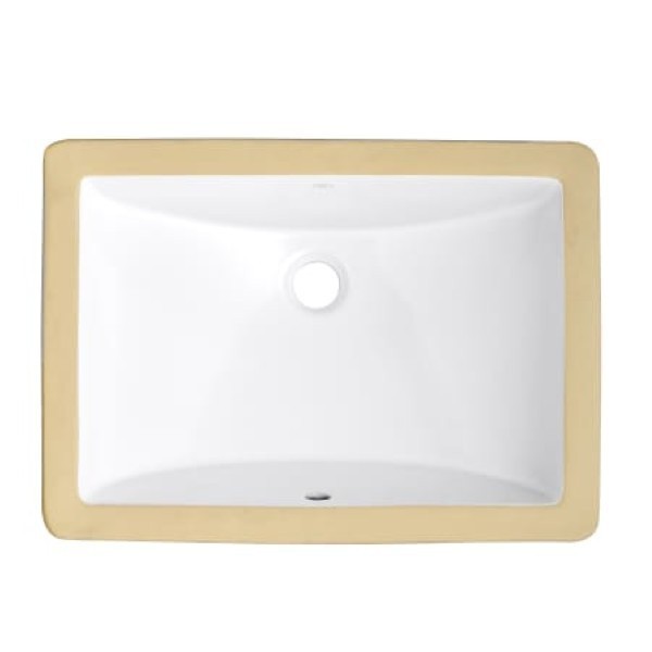 DXV D00614000.415 Webster 19-3-4" Rectangular Vitreous China Undermount Bathroom Sink with Overflow