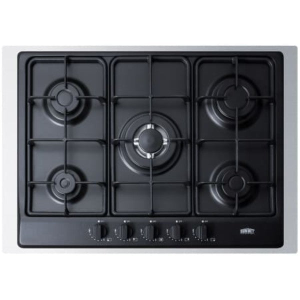 Summit GC5272BTK30 30 Inch Wide Built-In Gas Cooktop with Sealed Sabaf Burne