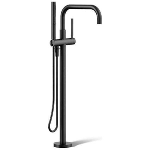 Kohler K-T97328-4-BL Purist Floor Mounted Tub Filler with Built-In Diverter - Includes Hand Shower
