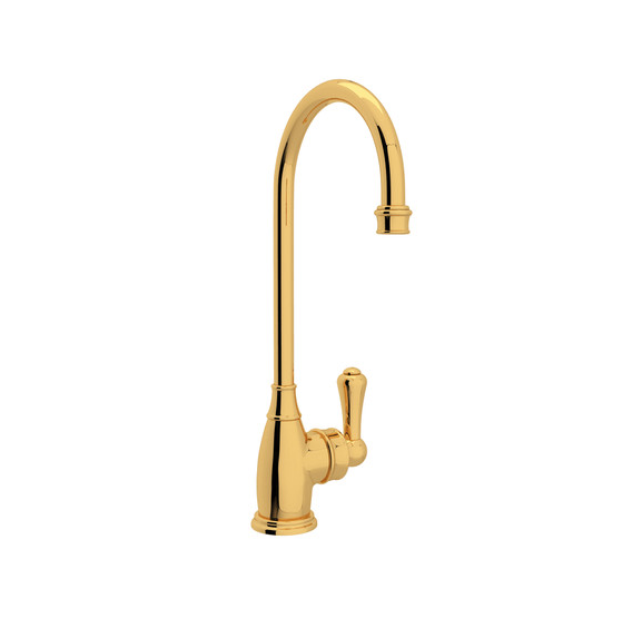Perrin and Rowe U.4700ULB-2 Single Hole Bar Faucet UNLACQUERED BRASS