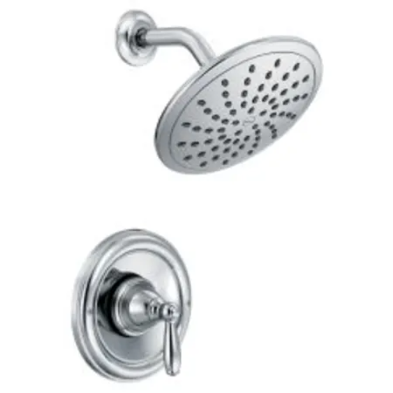 Moen T2252EP Brantford Pressure Balanced Shower Trim Package with Single Function Rain Shower Head - Less Valve