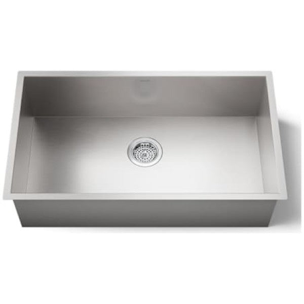 Kohler K-3821-NA Vault 32" Undermount Single Basin Stainless Steel Kitchen Sink with SilentShield Technology
